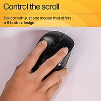 HP M120 Wireless Mouse, USB-A Nano Dongle, 2.4 Ghz Wireless Connection, 6 Buttons, Up to 1600 Dpi, Optical Sensor, Ergonomic Design HP M120 Wireless Mouse, USB-A Nano Dongle, 2.4 Ghz Wireless Connection, 6 Buttons, Up to 1600 Dpi, Optical Sensor, Ergonomic Design