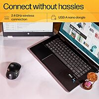 HP M120 Wireless Mouse, USB-A Nano Dongle, 2.4 Ghz Wireless Connection, 6 Buttons, Up to 1600 Dpi, Optical Sensor, Ergonomic Design HP M120 Wireless Mouse, USB-A Nano Dongle, 2.4 Ghz Wireless Connection, 6 Buttons, Up to 1600 Dpi, Optical Sensor, Ergonomic Design