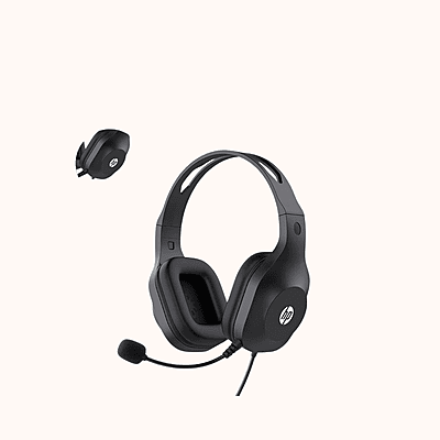 HP Stereo USB On Ear Headset, Plug-and-Play USB-A (H120)