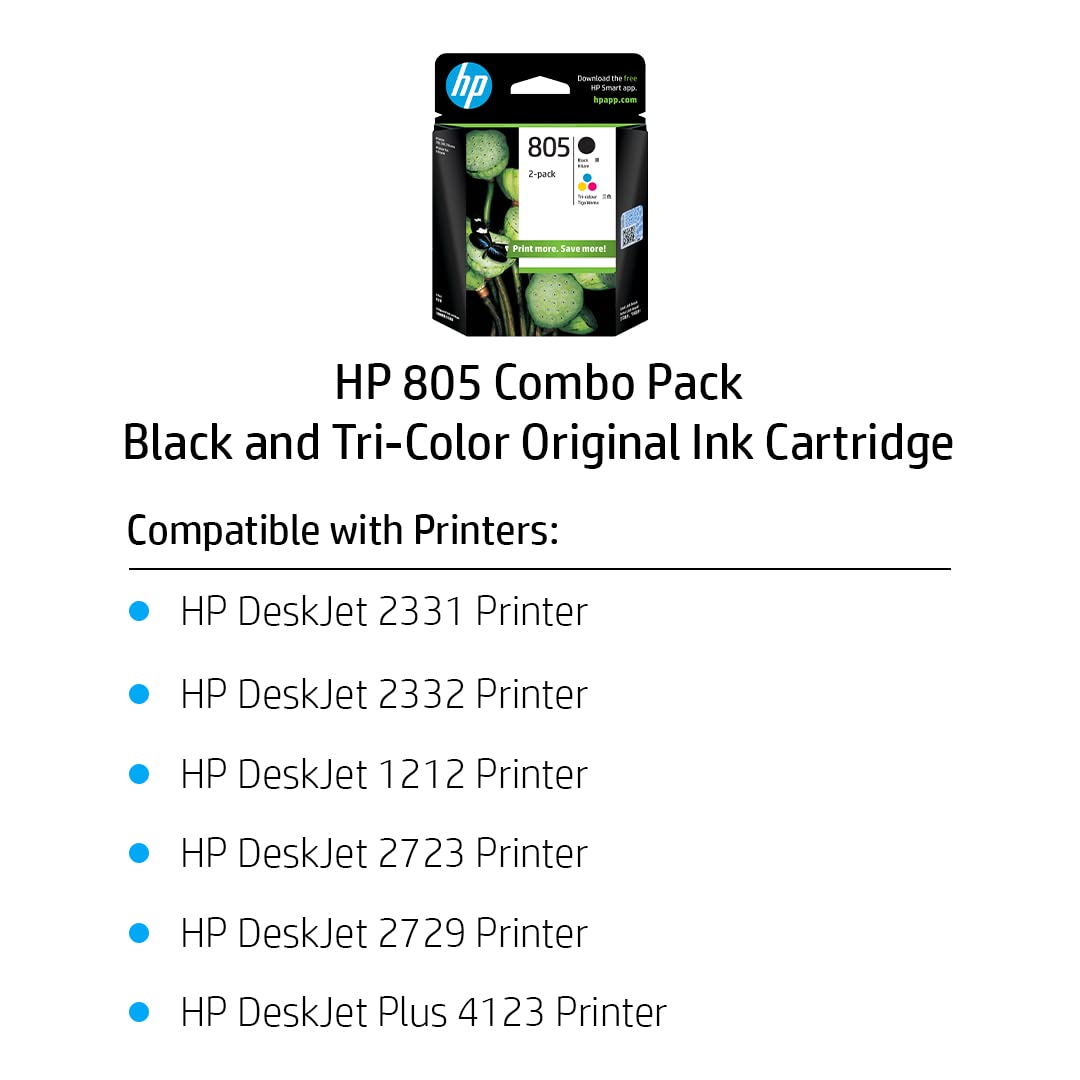 HP 805 Ink Cartridge Original Ink Cartridge for HW-HP DeskJet 2720 AiO Printer, HP DeskJet 2721 AiO Printer HP 805 Ink Cartridge Original Ink Cartridge for HW-HP DeskJet 2720 AiO Printer, HP DeskJet 2721 AiO Printer