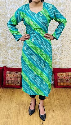 Heavy Rayon Kurti-Blue