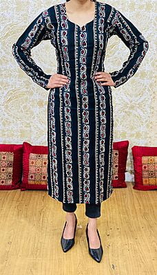 Heavy Rayon Kurti-DarkGrey