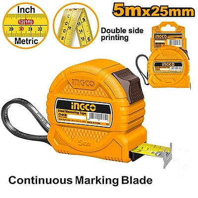 INGCO Steel Measuring Tape HSMT39525 (5m*25mm)