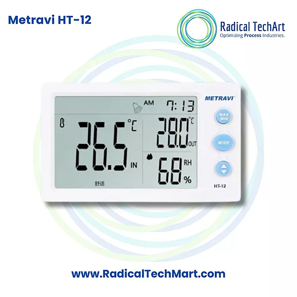 Metravi HT-12 Temperature and Humidity Meter with External Probe