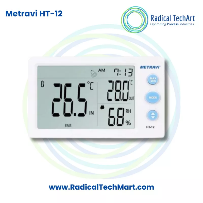 Metravi HT-12 Temperature and Humidity Meter with External Probe