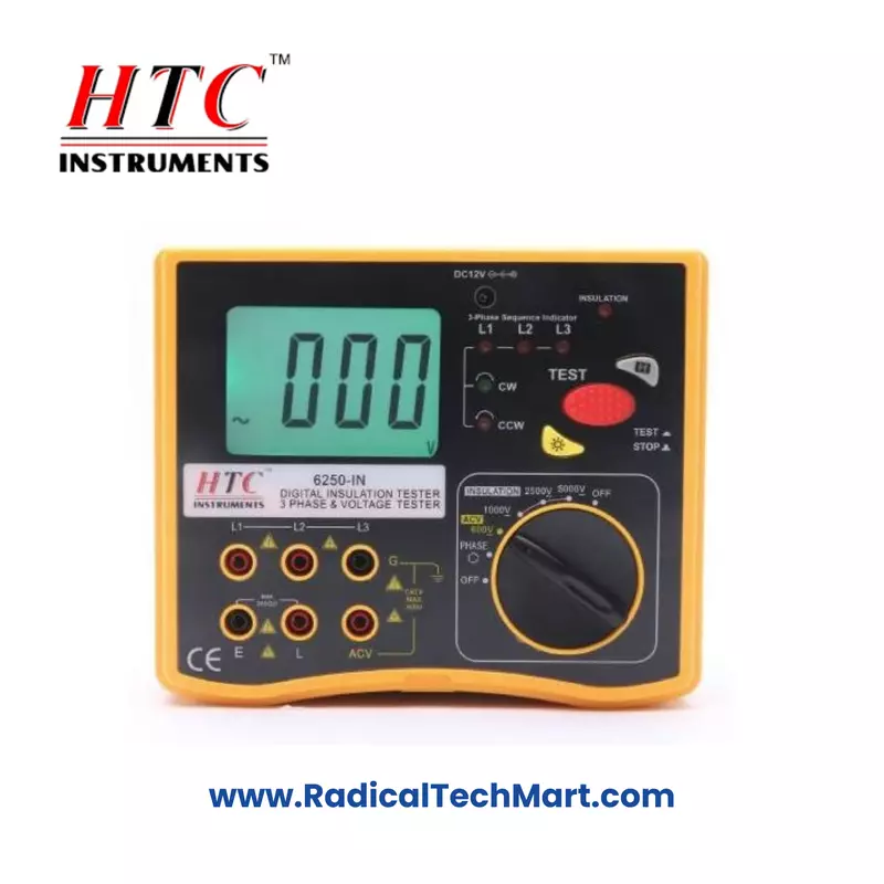 HTC 6250IN Digital Insulation Tester with 3-in-1 functionality and high voltage range