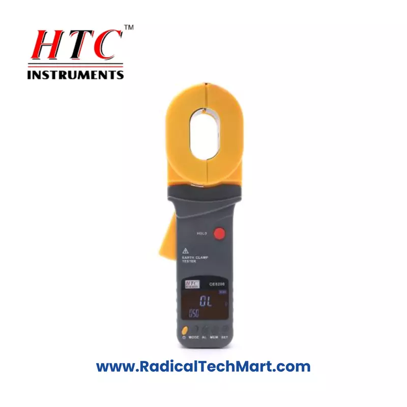 HTC Instruments CE-8203 Clamp Meter with LCD display and data logging feature