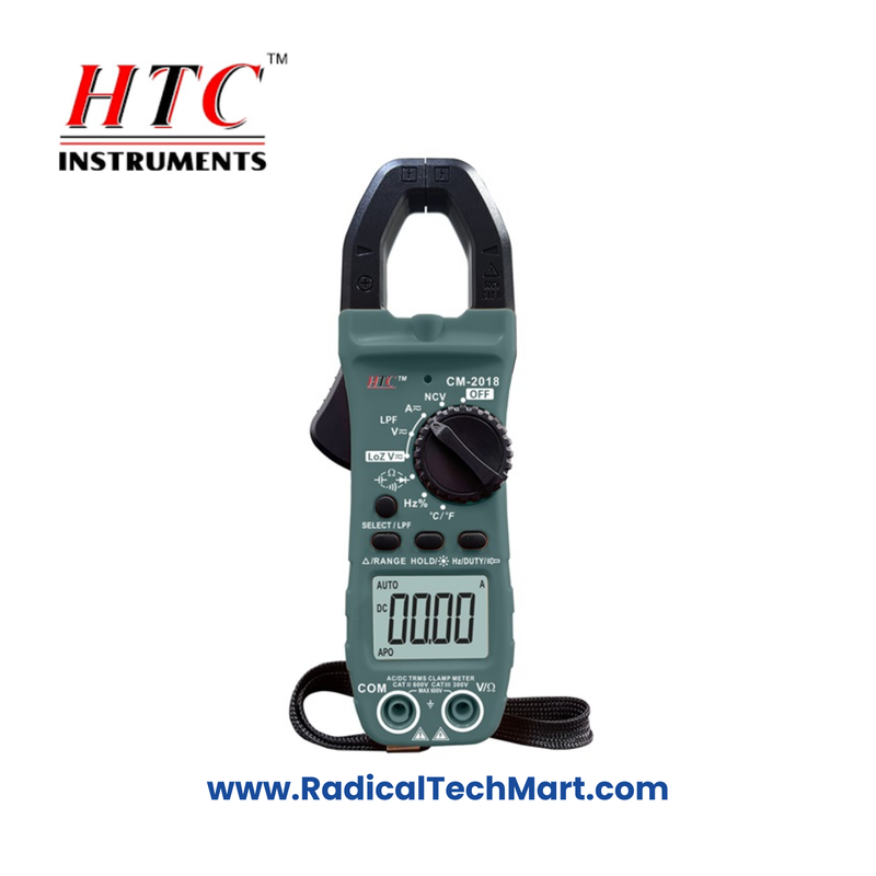 HTC Instruments CM-2018 Clamp Meter with True RMS and NCV Function