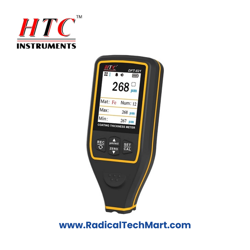 HTC DFT-821 Coating Thickness Meter with Rotatable Screen and USB Export