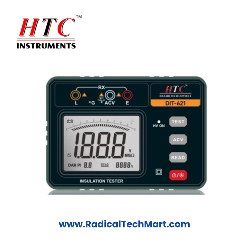 HTC DIT-621 Digital Insulation Tester with Hard Carry Case