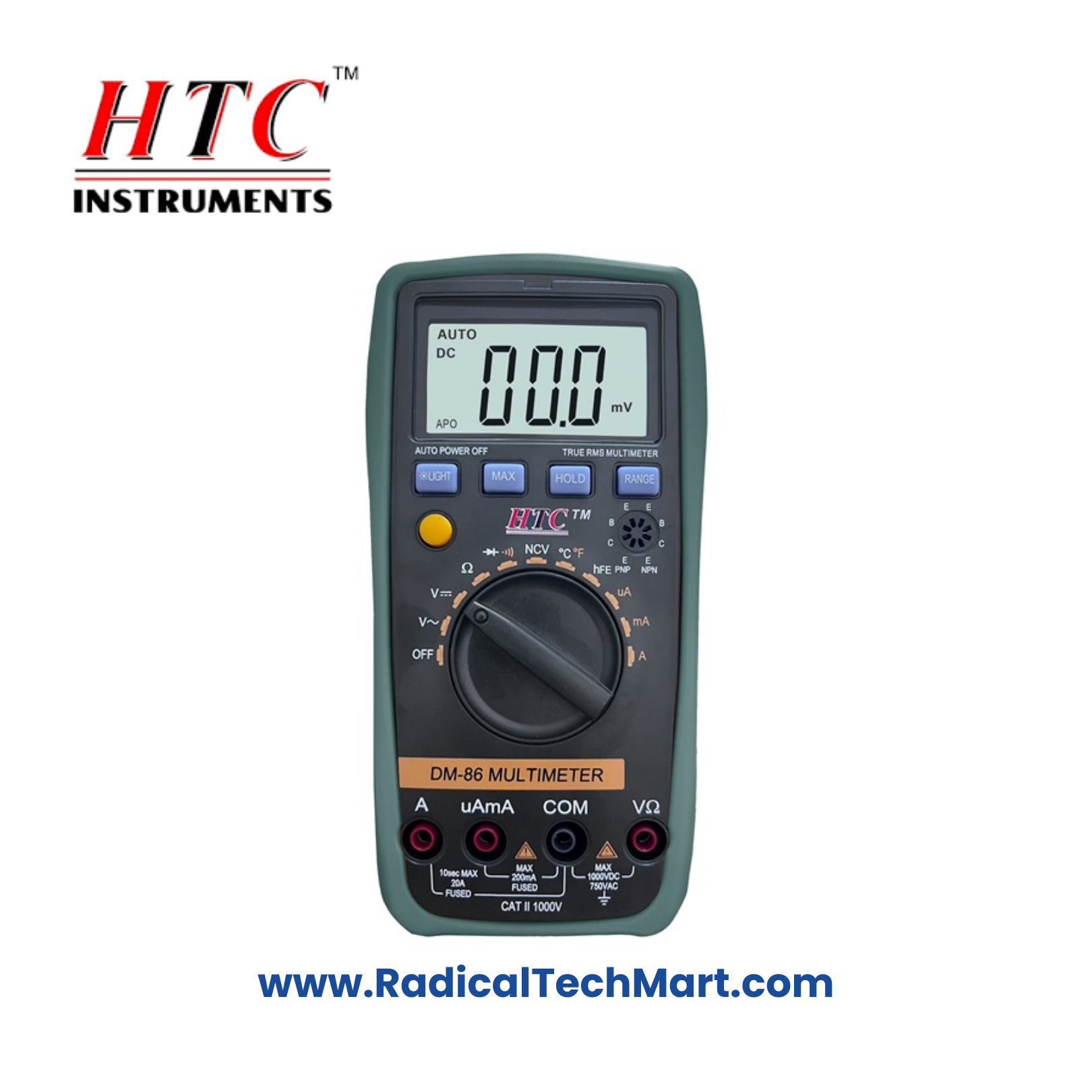 HTC DM-86 Digital Multimeter with NCV and Backlight