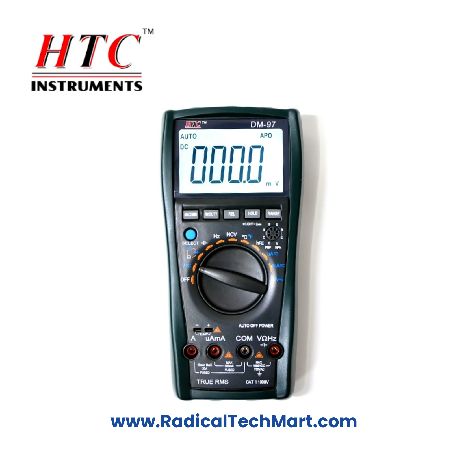 HTC DM-97 True RMS Digital Multimeter with NCV and Thermocouple