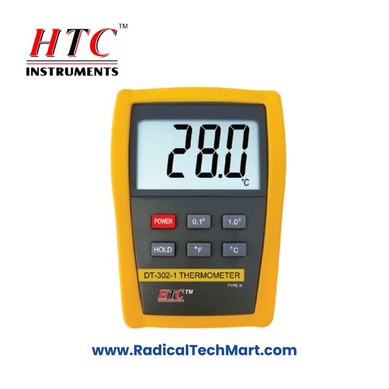 HTC DT-302-1 High Accuracy Digital Thermometer with Large LCD