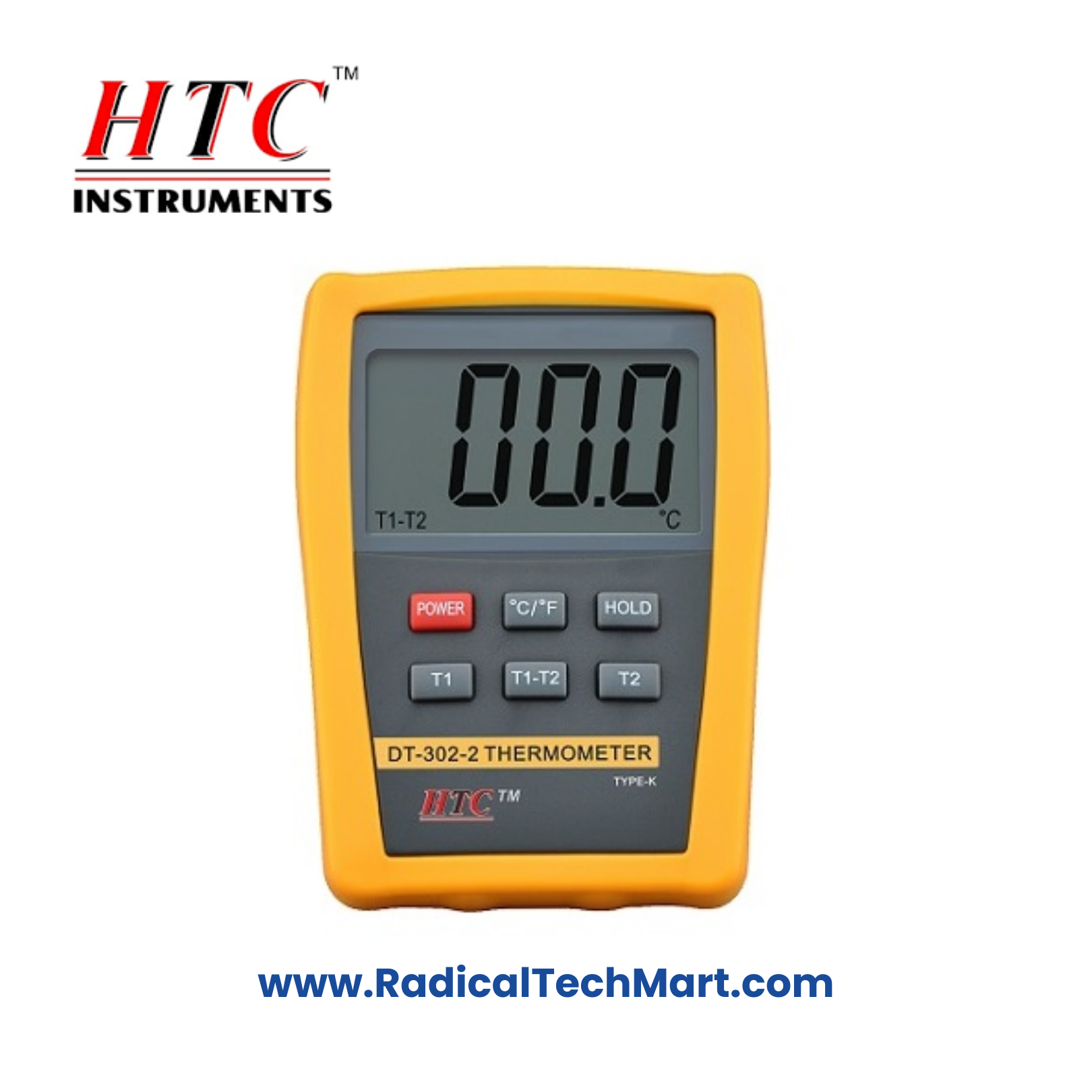 HTC DT-302-2 Digital Thermometer with Large LCD Display