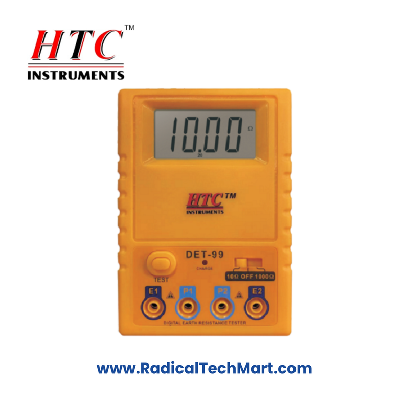 HTC DET-99 Digital Earth Tester with Carry Case and Accessories