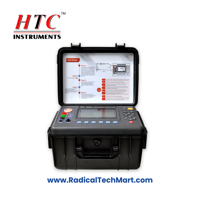 HTC 8252IN Insulation Tester with USB Interface and Accessories