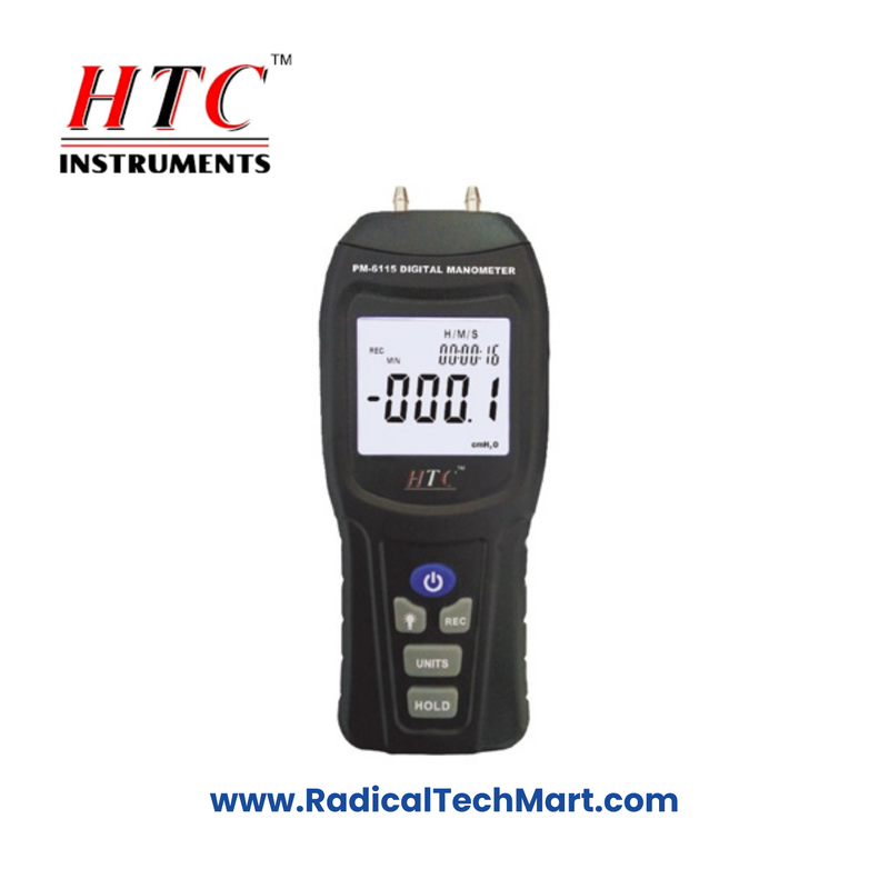 HTC PM-6102 Digital Manometer with Accessories