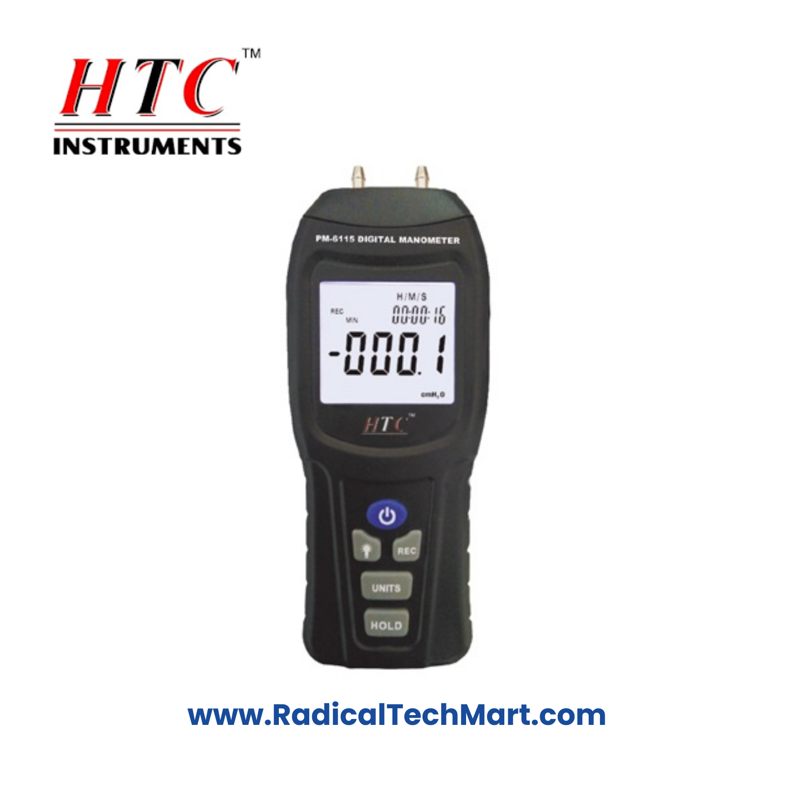 HTC PM-6105 Digital Manometer – Portable Pressure Meter