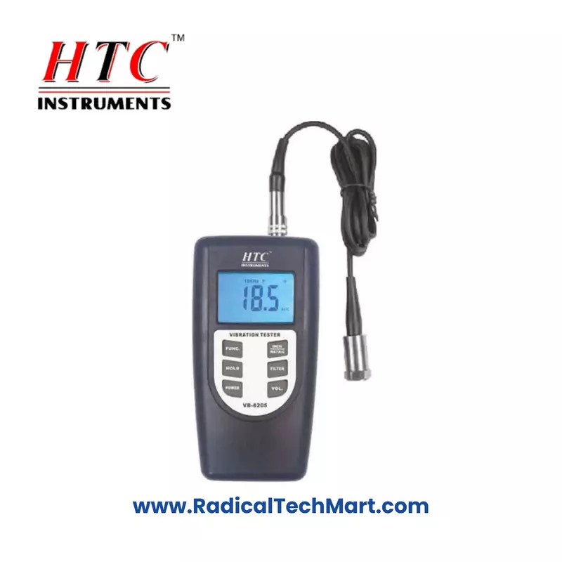 HTC VB-8205 Vibration Meter with probes and carrying case