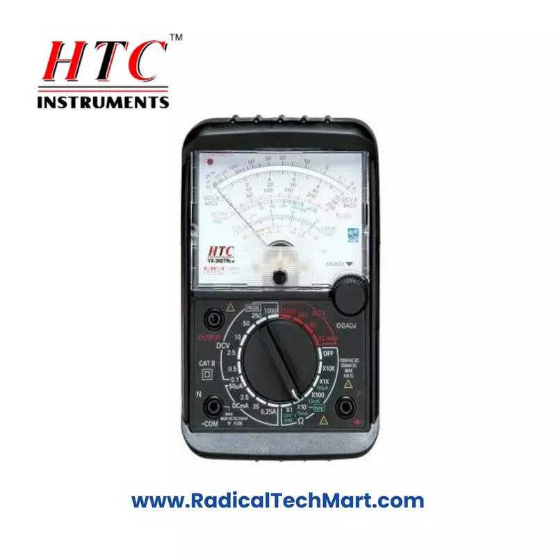 HTC YX-360 TRE-B Analog Multimeter with LED, Buzzer & Mirror Scale