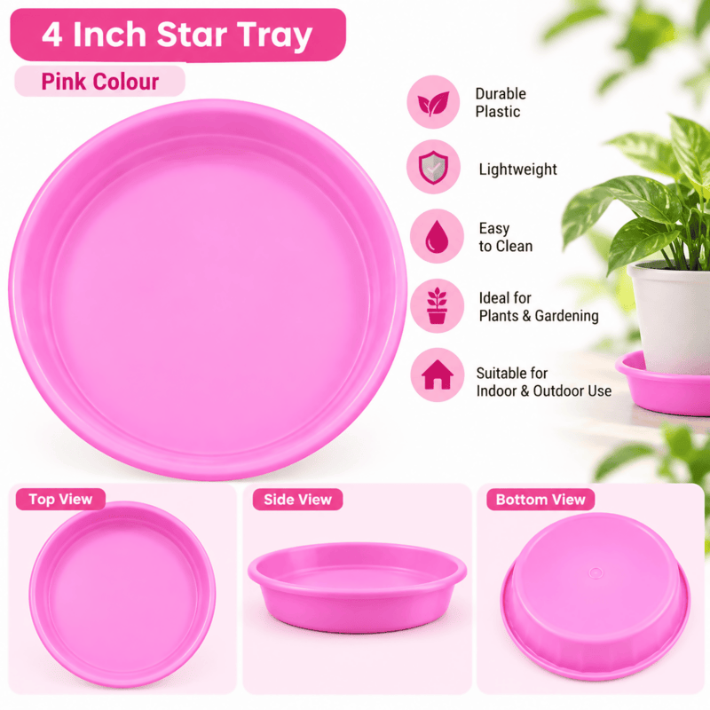 4 Inch Plastic Plant Tray | ECSHA