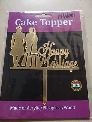 QSON Acrylic Topper Anniversary Engagement Couple M-L