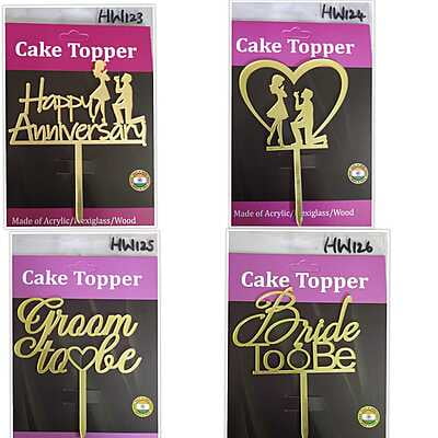 QSON Acrylic Topper Anniversary Engagement Couple S