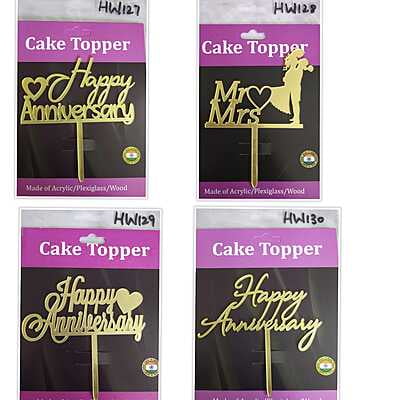 QSON Acrylic Topper Anniversary Engagement Couple S