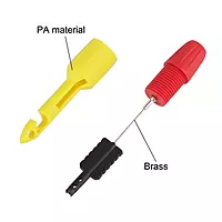 2pcs (1 pair Red and Black) Car Inspection Socket 4mm Multimeter Voltage  Testing Clip
