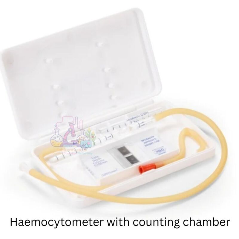 Haemocytometer in box with counting chamber