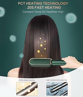 Electric Hair Straightener Comb Brush For Men, Women & Girls Pack of 1 Electric Hair Straightener Comb Brush For Men, Women & Girls Pack of 1