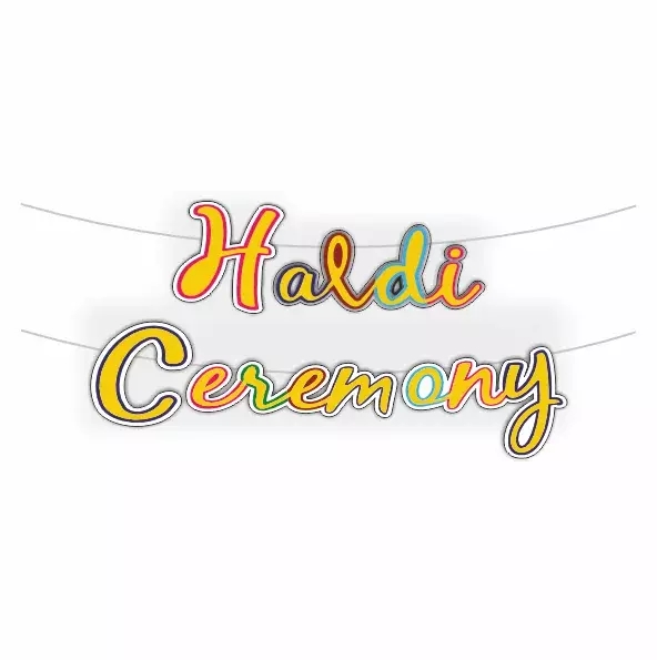 Haldi Ceremony Glitter Banner | Pack of 1 Set