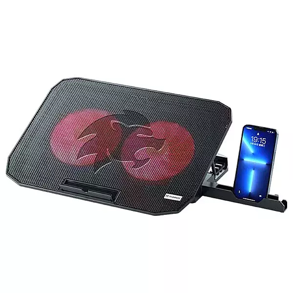 HAMMOK MINT Laptop Cooler Pad – Dual Fans, Lightweight, Portable, Adjustable Size