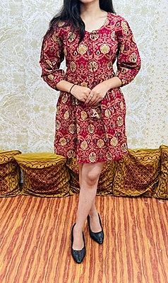 Hand Block Printed Dress Catalogue 5-Maroon-1 Hand Block Printed Dress Catalogue 5-Maroon-1