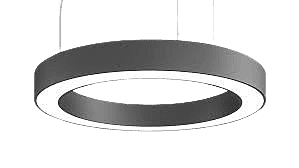 LED Hanging Light 50x70mm 3Ft Dia Circle - 45W Black Body (CW)