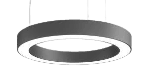 LED Hanging Light 50x70mm 3Ft Dia Circle - 45W Black Body (WW)