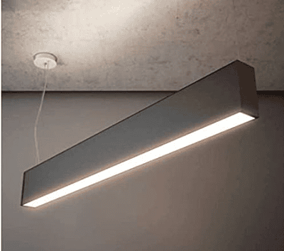 LED Hanging Light 50x70mm 3Ft Linear - 45W Black Body (NW)