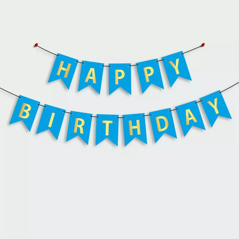 Happy Birthday Banner (Blue) | Pack of 1 Set