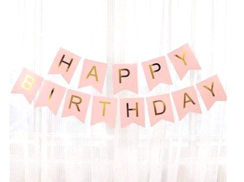 Happy Birthday Banner Rose