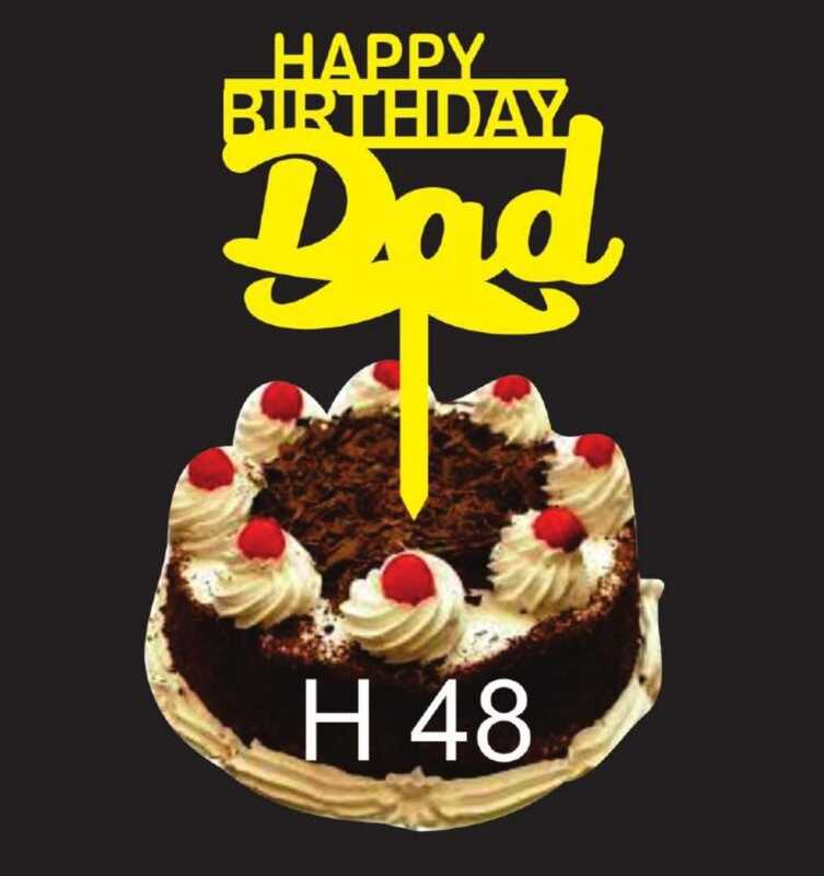 Happy Birthday Dad Acrylic Cake Topper | Stylish Birthday Decoration for Dad