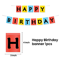 The Magic Balloons – Happy 14th Birthday Combo Kits For Birthday Parties Decorations Pack Of 17pcs 1 Banner, 1 curtain, and 15pcs Pre-Printed Multicolor Balloons