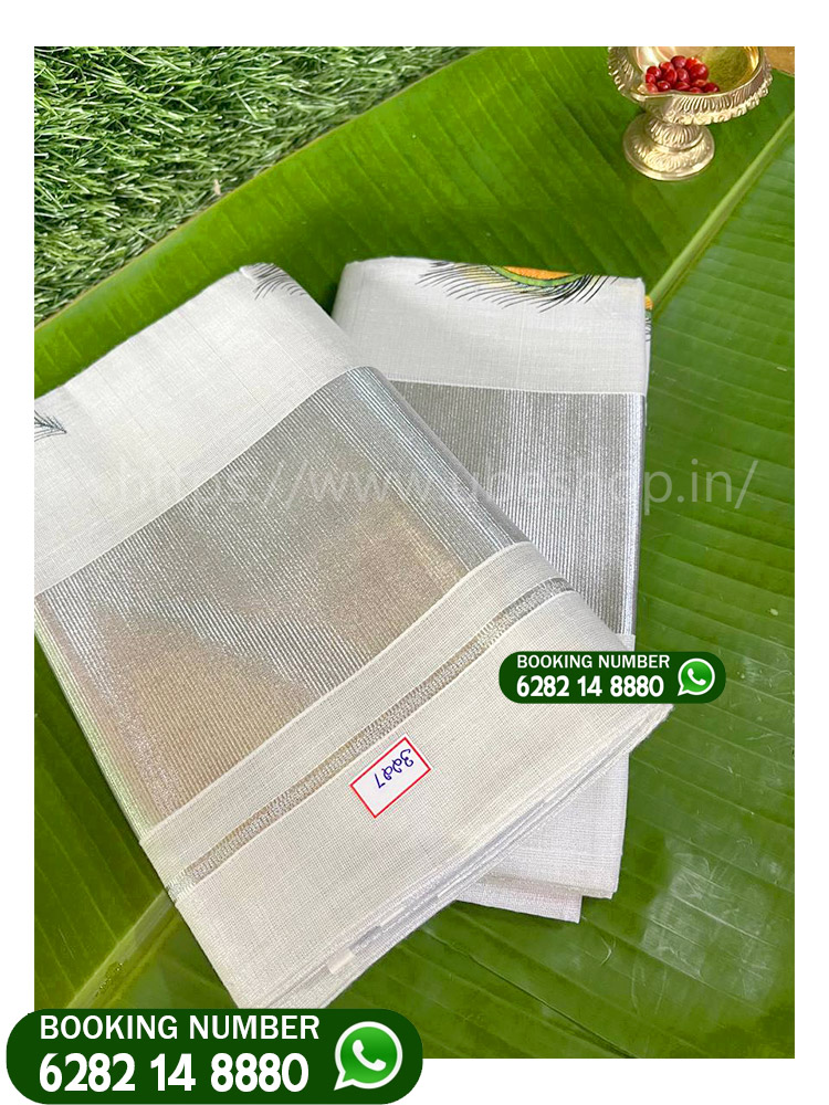 Happy-Onam-silver-kasav-print-mural-set-mundu-- Happy-Onam-silver-kasav-print-mural-set-mundu--