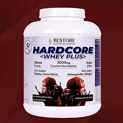 Restore - Hardcore Whey Plus 2kg Chocolate Restore - Hardcore Whey Plus 2kg Chocolate