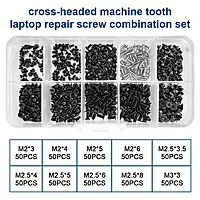 Laptop & Mobile Repairing Screw Kit – M2/M2.5/M3 Philips Round Head Screws for HP, Lenovo, Samsung, Dell Rust-Proof, Durable with Organizer Box