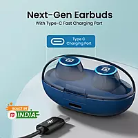 Portronics Twins S13 – TWS Earbuds, Deep Bass, Blue. Experience immersive sound with powerful bass, sleek design, and seamless connectivity. Perfect for music lovers on the go!