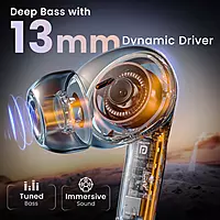 POR 1174 Harmonics Twins 33 TWS Earbuds – Bluetooth 5.3| Touch Control | Voice Assistant | Black