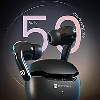 POR 1174 Harmonics Twins 33 TWS Earbuds – Bluetooth 5.3| Touch Control | Voice Assistant | Black