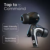 POR 1174 Harmonics Twins 33 TWS Earbuds – Bluetooth 5.3| Touch Control | Voice Assistant | Black