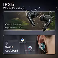 POR 1174 Harmonics Twins 33 TWS Earbuds – Bluetooth 5.3| Touch Control | Voice Assistant | Black