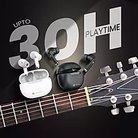 POR 2898 Harmonics Twins 32 TWS Earbuds – Bluetooth 5.4  In-Ear Design  Bass  30H Playtime  Black